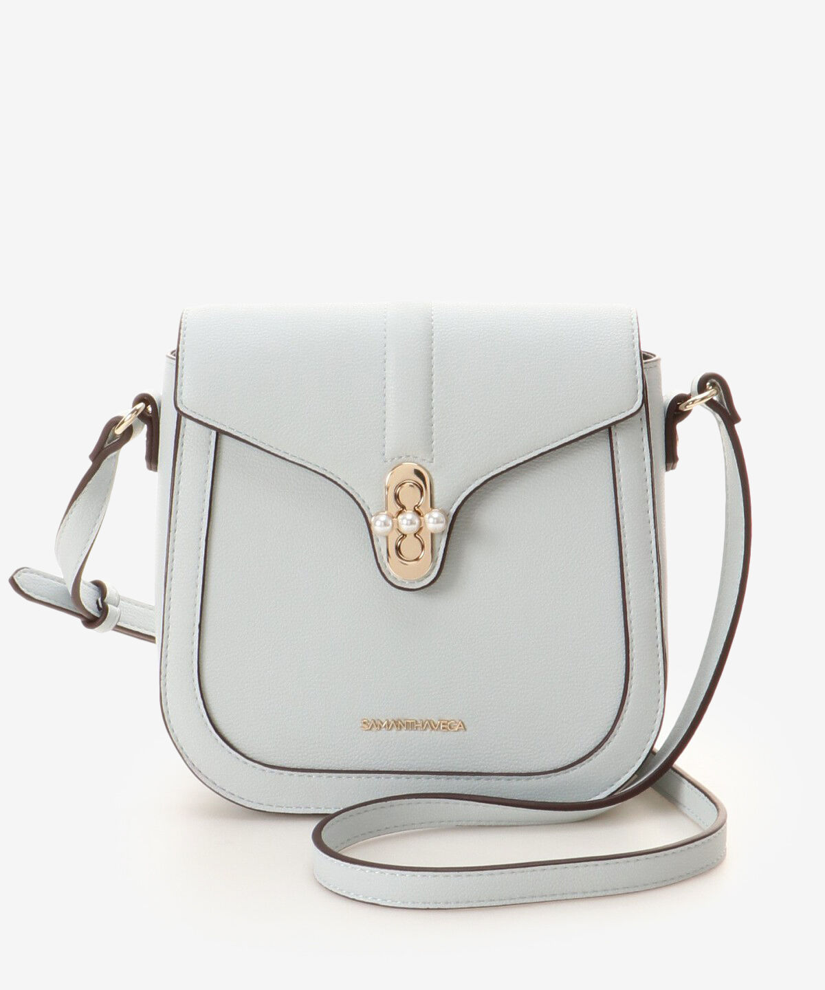 Samantha Vega「オリジナルパール金具ショルダーバッグ」|ショルダー・メッセンジャー|ライトブルー