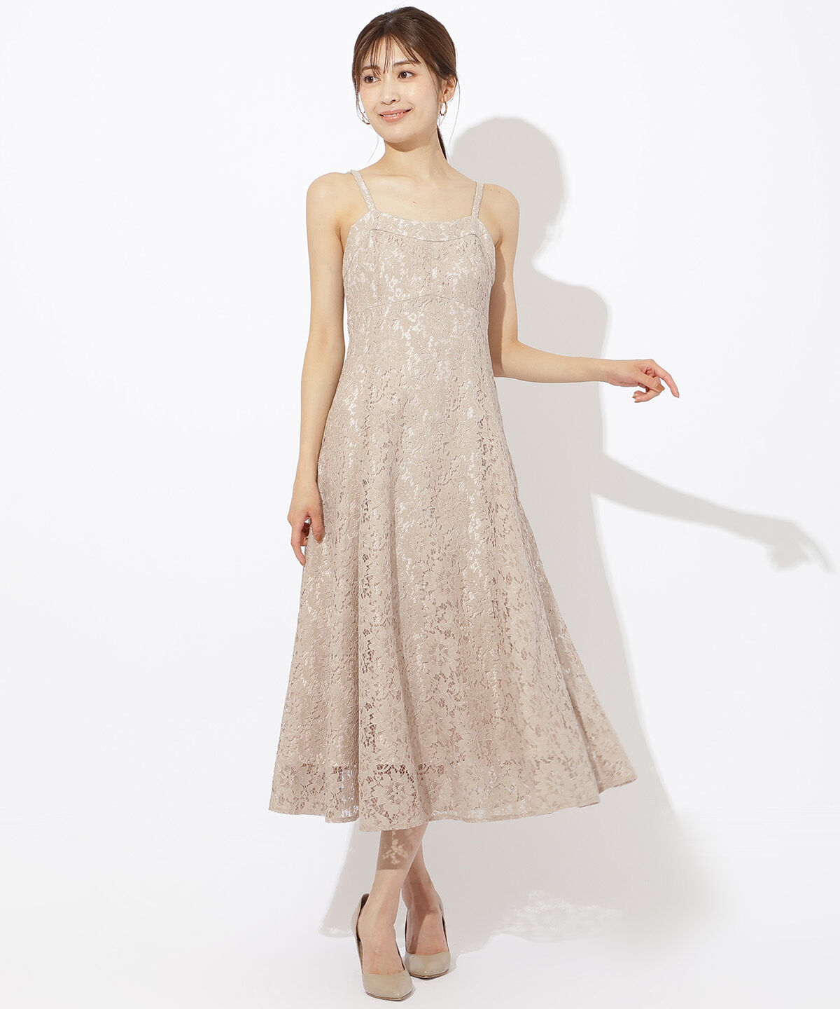 アンドクチュール「チュールブラウスレイヤーレースドレス」|ドレス|