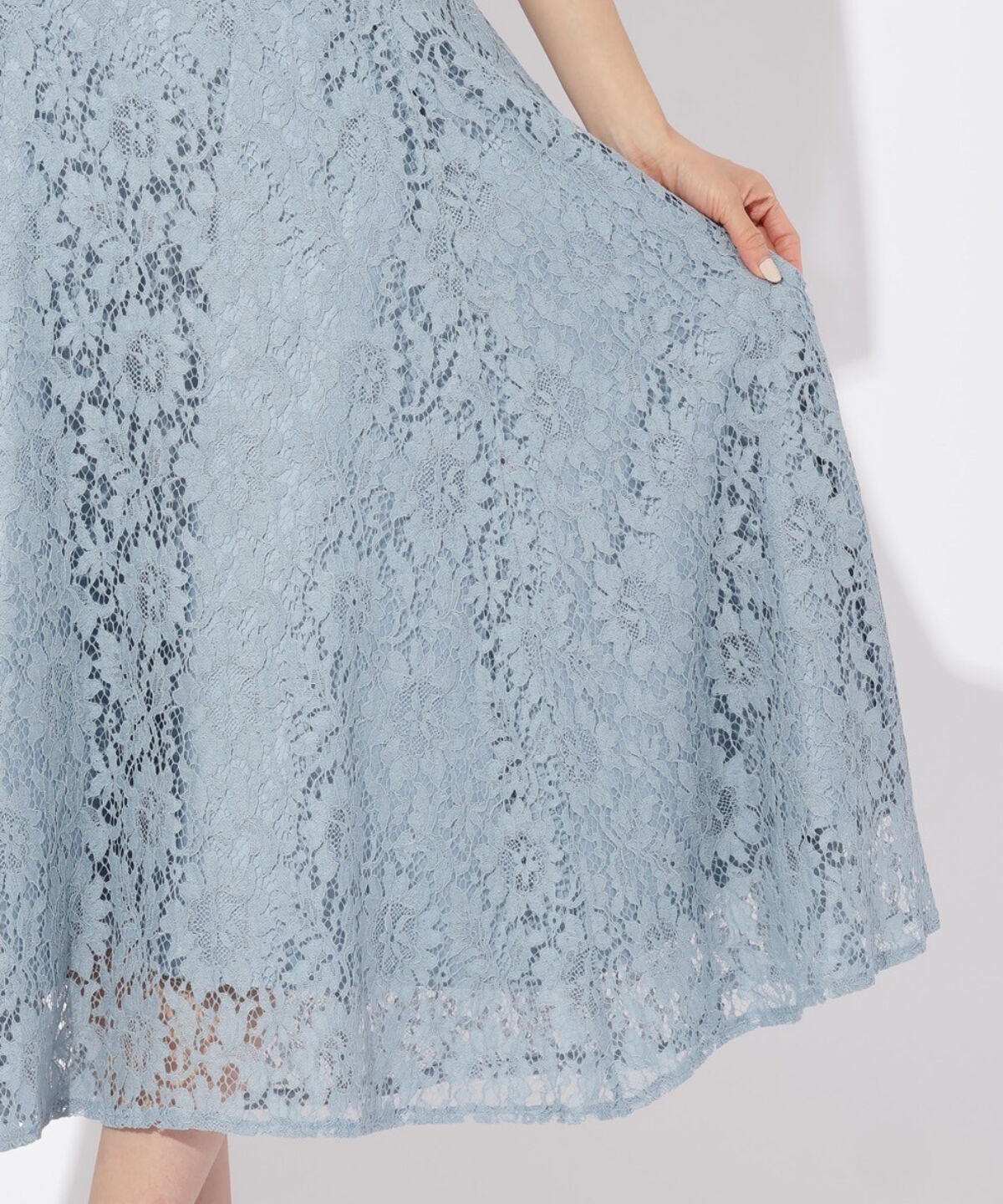 アンドクチュール「チュールブラウスレイヤーレースドレス」|ドレス|