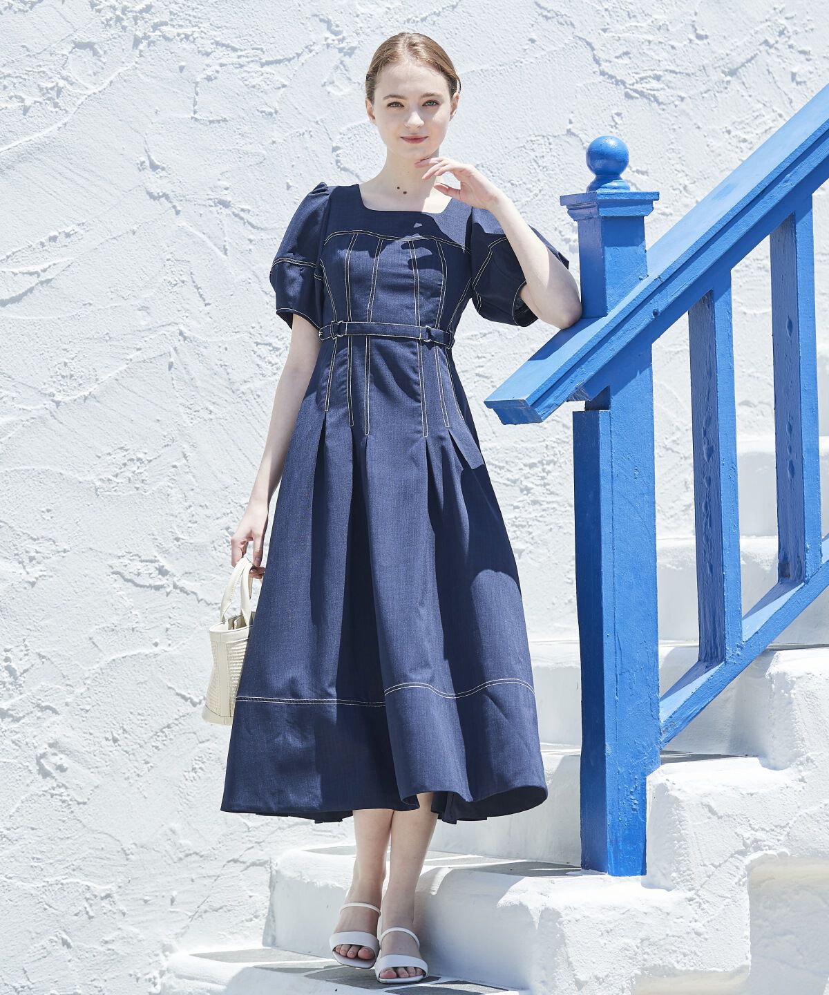 アンドクチュール「コルセットパフスリーブワンピース」|ワンピース|