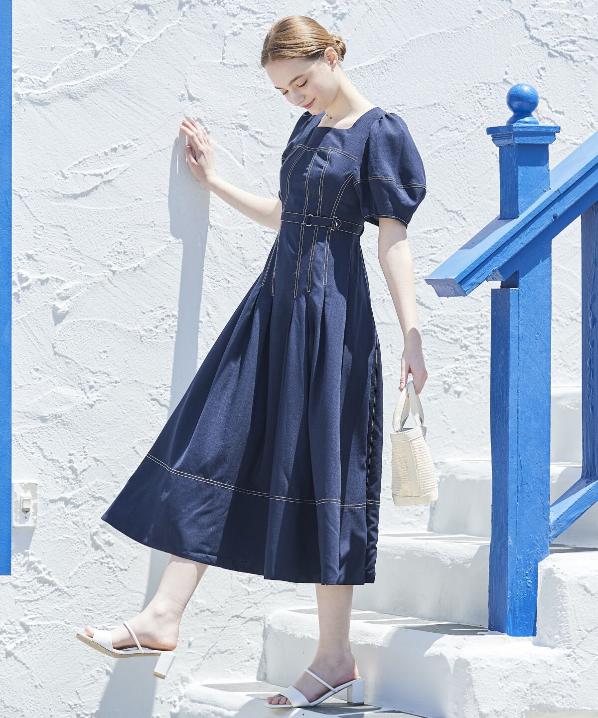 アンドクチュール「コルセットパフスリーブワンピース」|ワンピース|