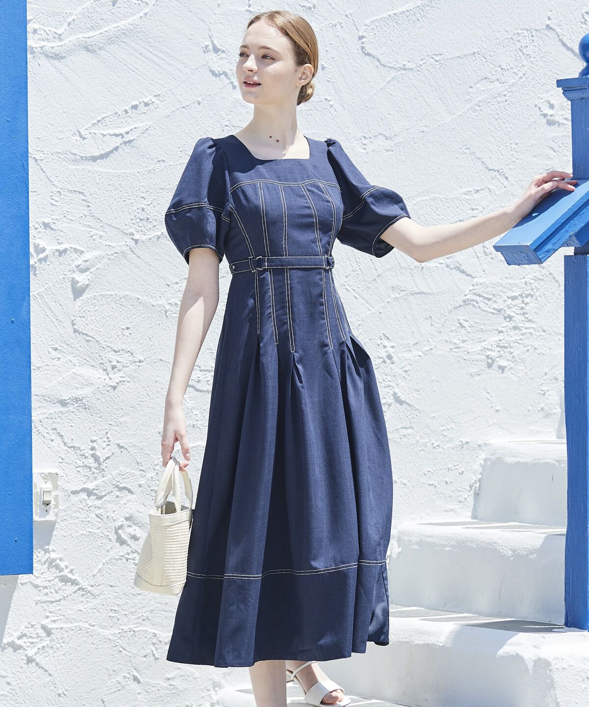 アンドクチュール「コルセットパフスリーブワンピース」|ワンピース|