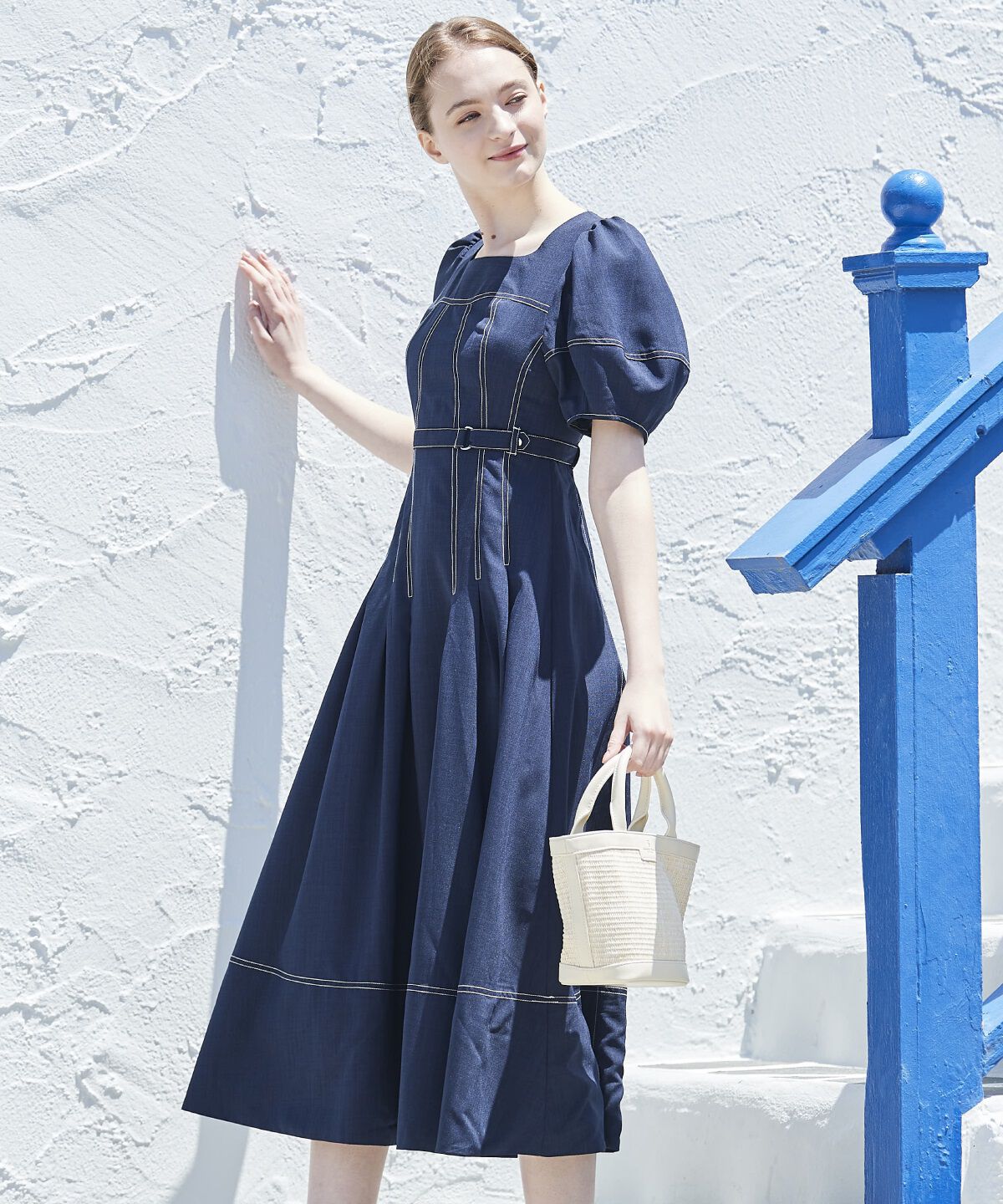 アンドクチュール「コルセットパフスリーブワンピース」|ワンピース|