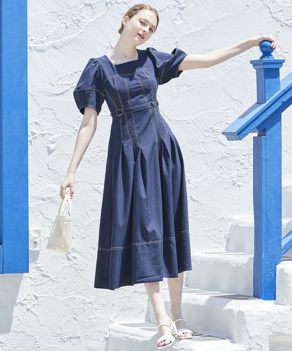 アンドクチュール「コルセットパフスリーブワンピース」|ワンピース|