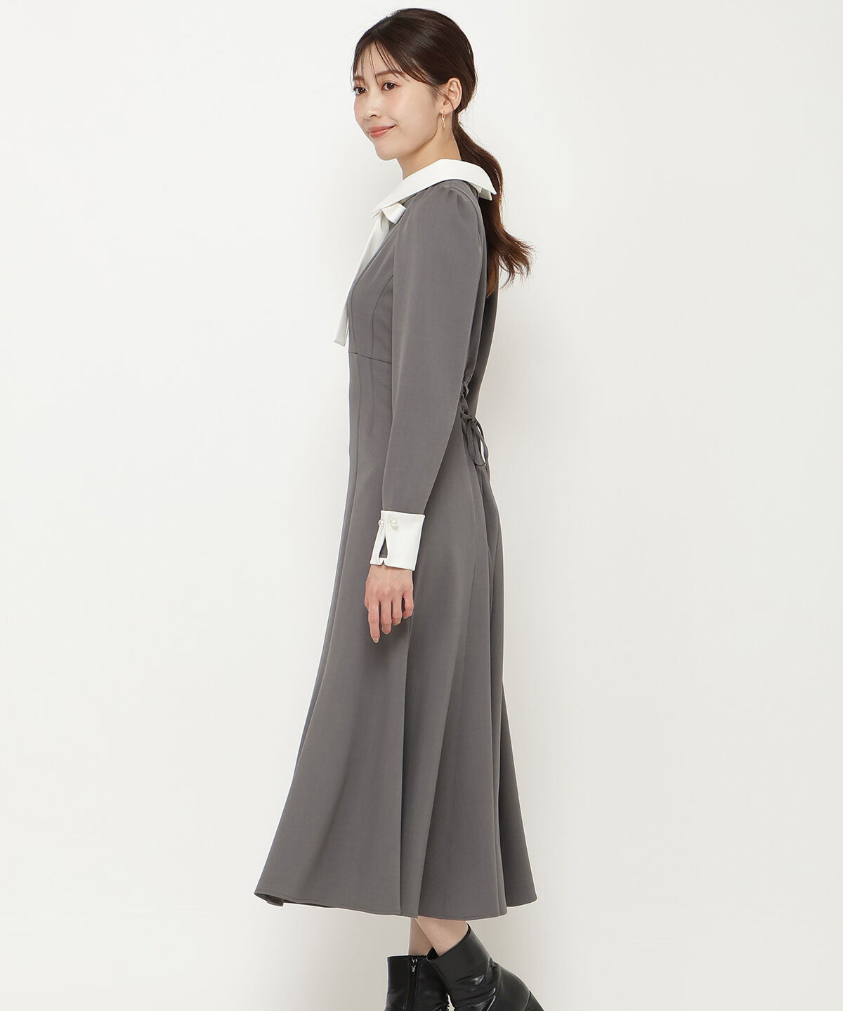 アンドクチュール「配色襟レディワンピース」|ワンピース|