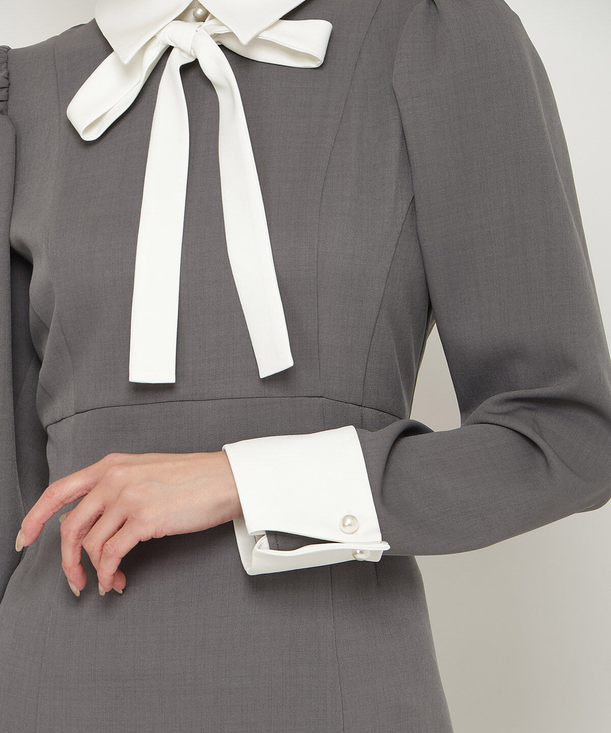 アンドクチュール「配色襟レディワンピース」|ワンピース|