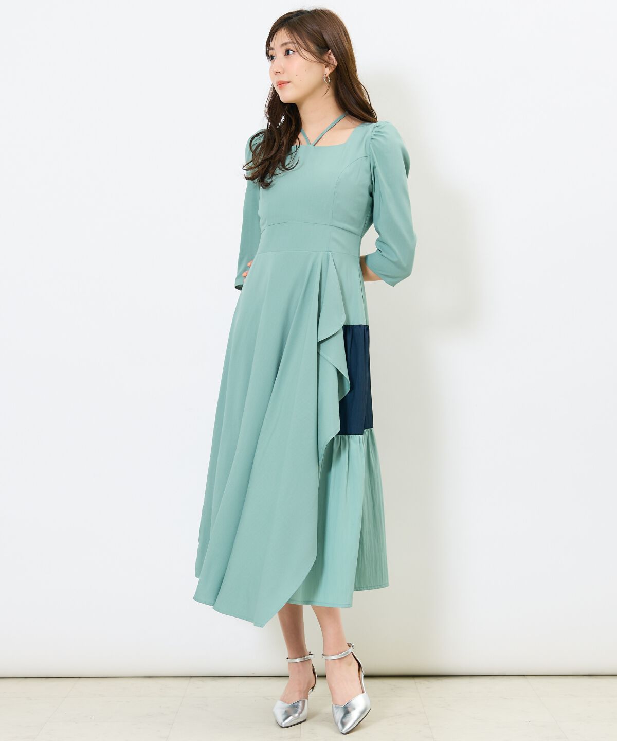 アンドクチュール「アシメラッフルティアードワンピース」|ワンピース|