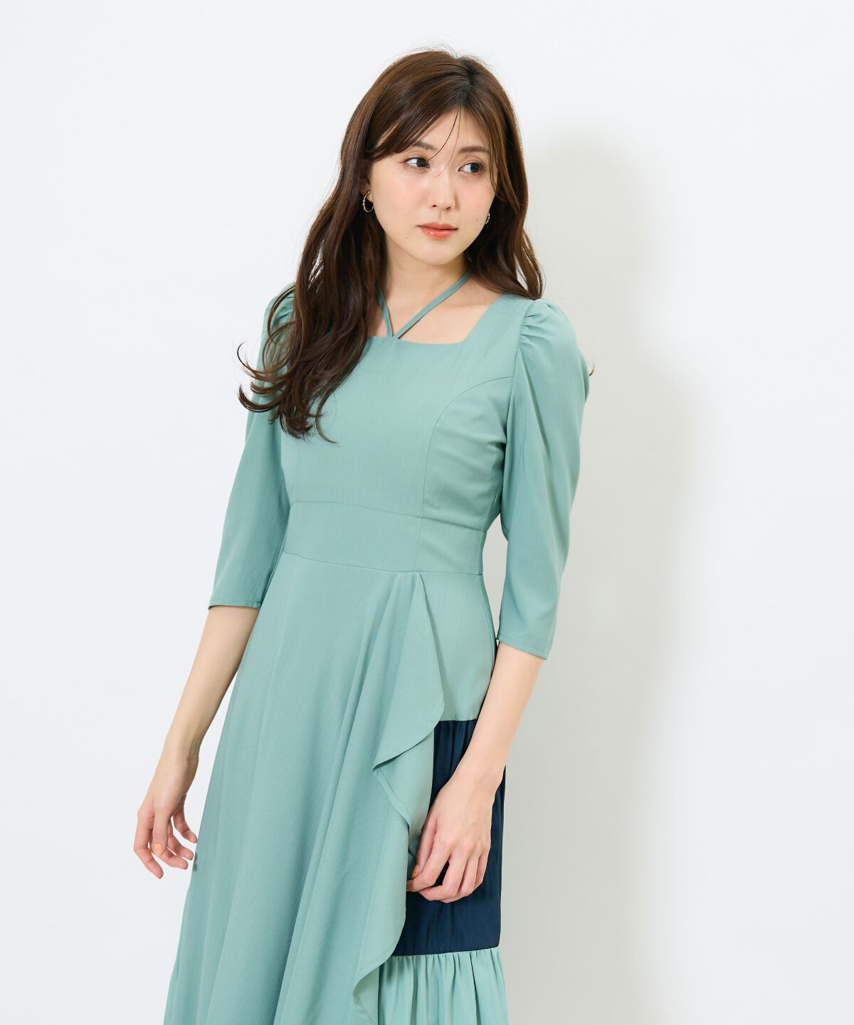 アンドクチュール「アシメラッフルティアードワンピース」|ワンピース|