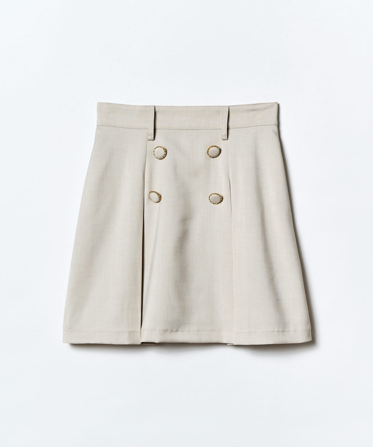 REDYAZEL「ボタン付きボックスプリーツスカート」|台形|