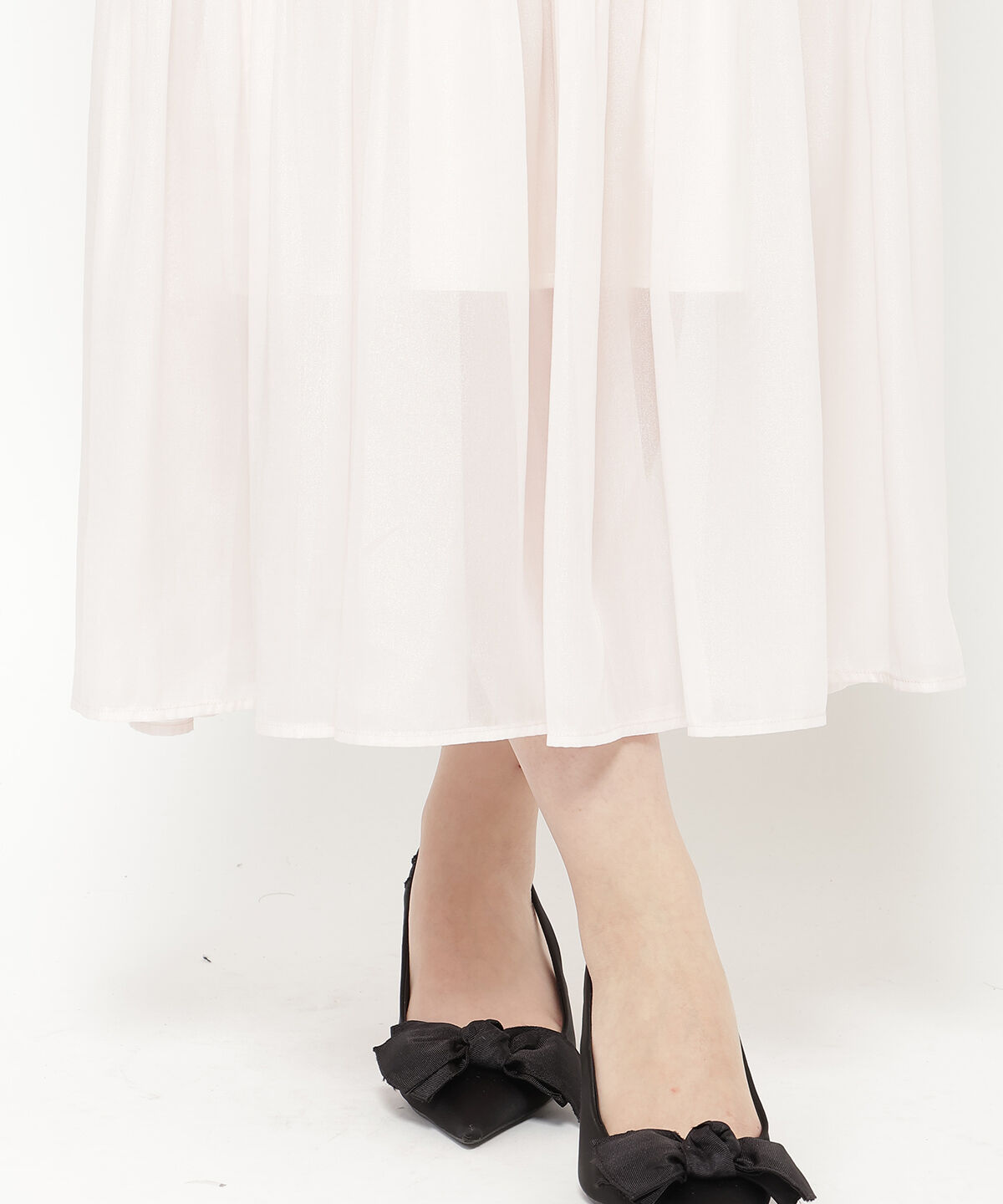 REDYAZEL「チュールショルダーフレアスカート」|フレア|