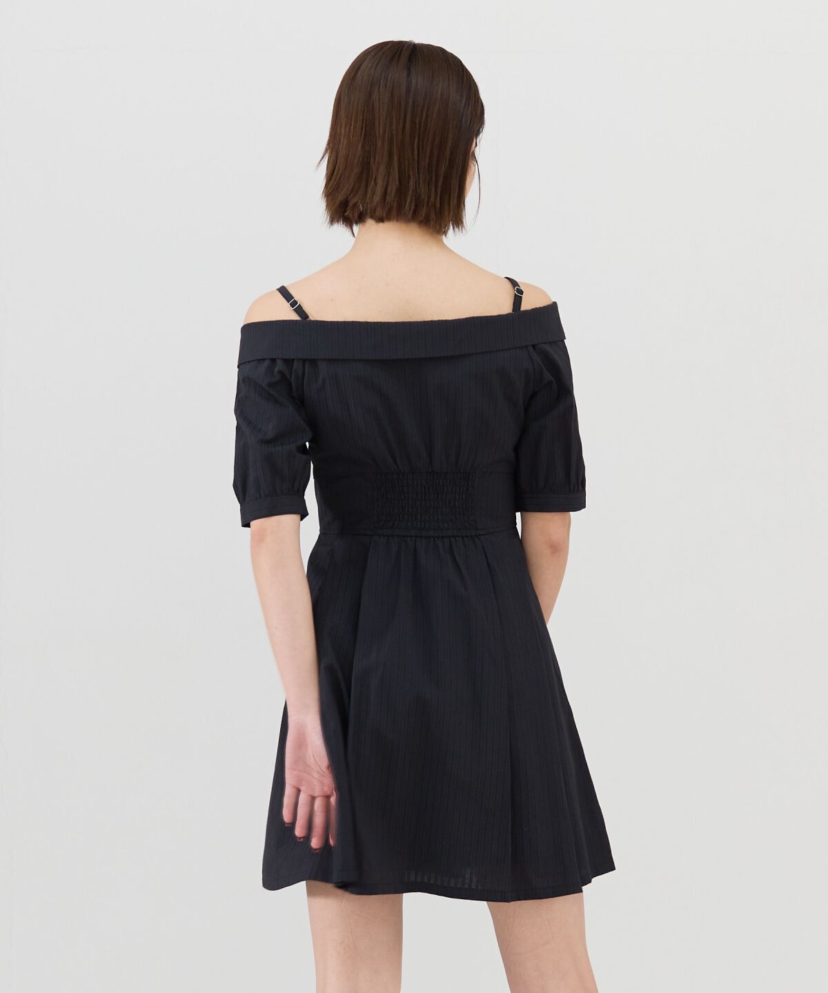 REDYAZEL「ストライプオフショルミニワンピース」|ワンピース|