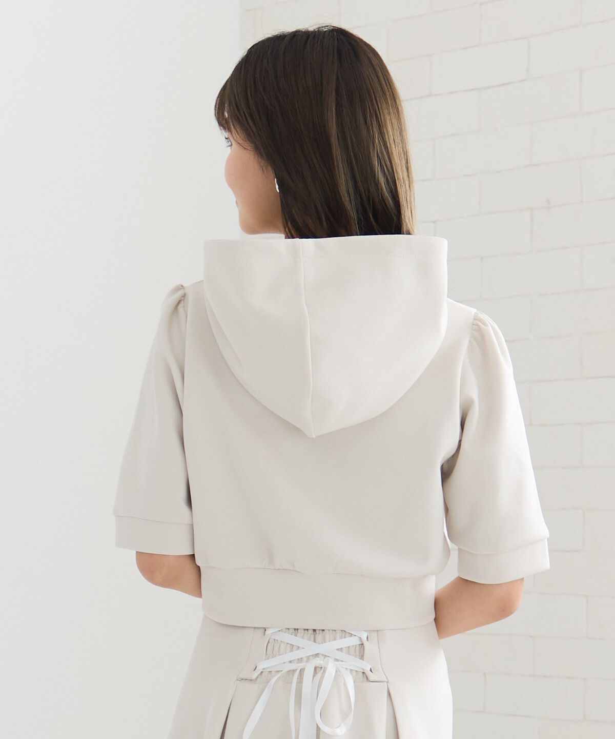 REDYAZEL「ハートボタンショートフーディー」|パーカー|