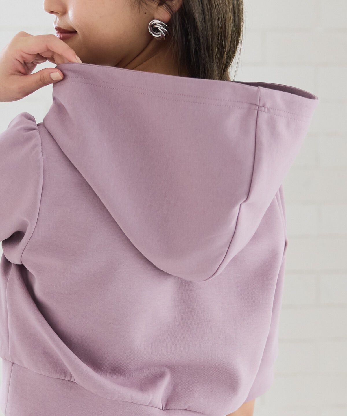 REDYAZEL「ハートボタンショートフーディー」|パーカー|