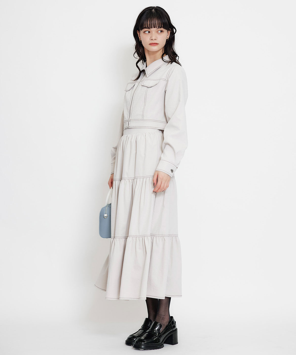 REDYAZEL「バイカラーステッチショートジャケット」|その他|