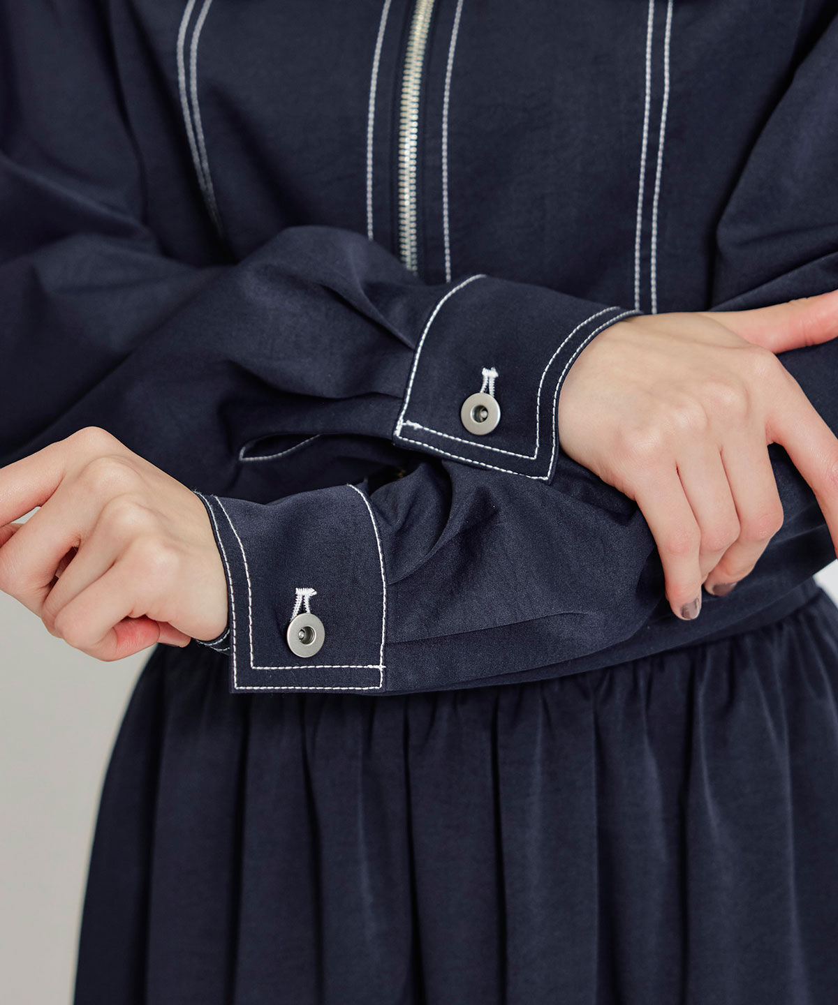 REDYAZEL「バイカラーステッチショートジャケット」|その他|