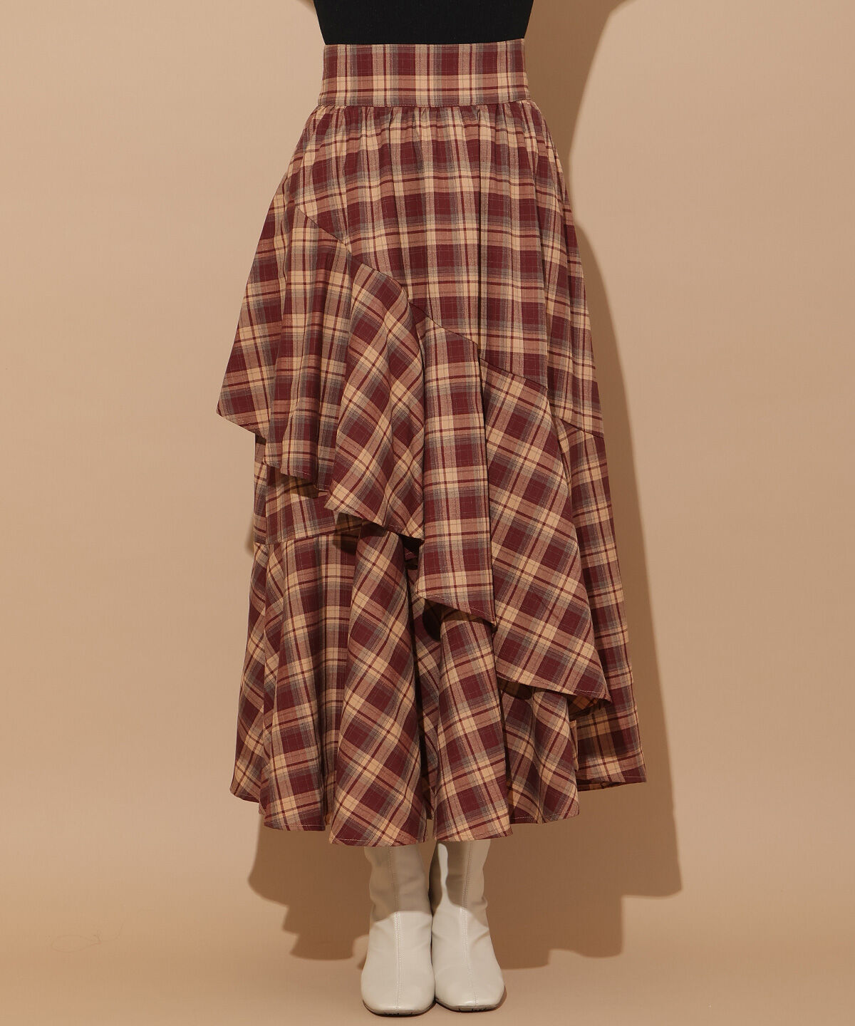 WILLSELECTION「アシメフリルレイヤードスカート」|フレア|