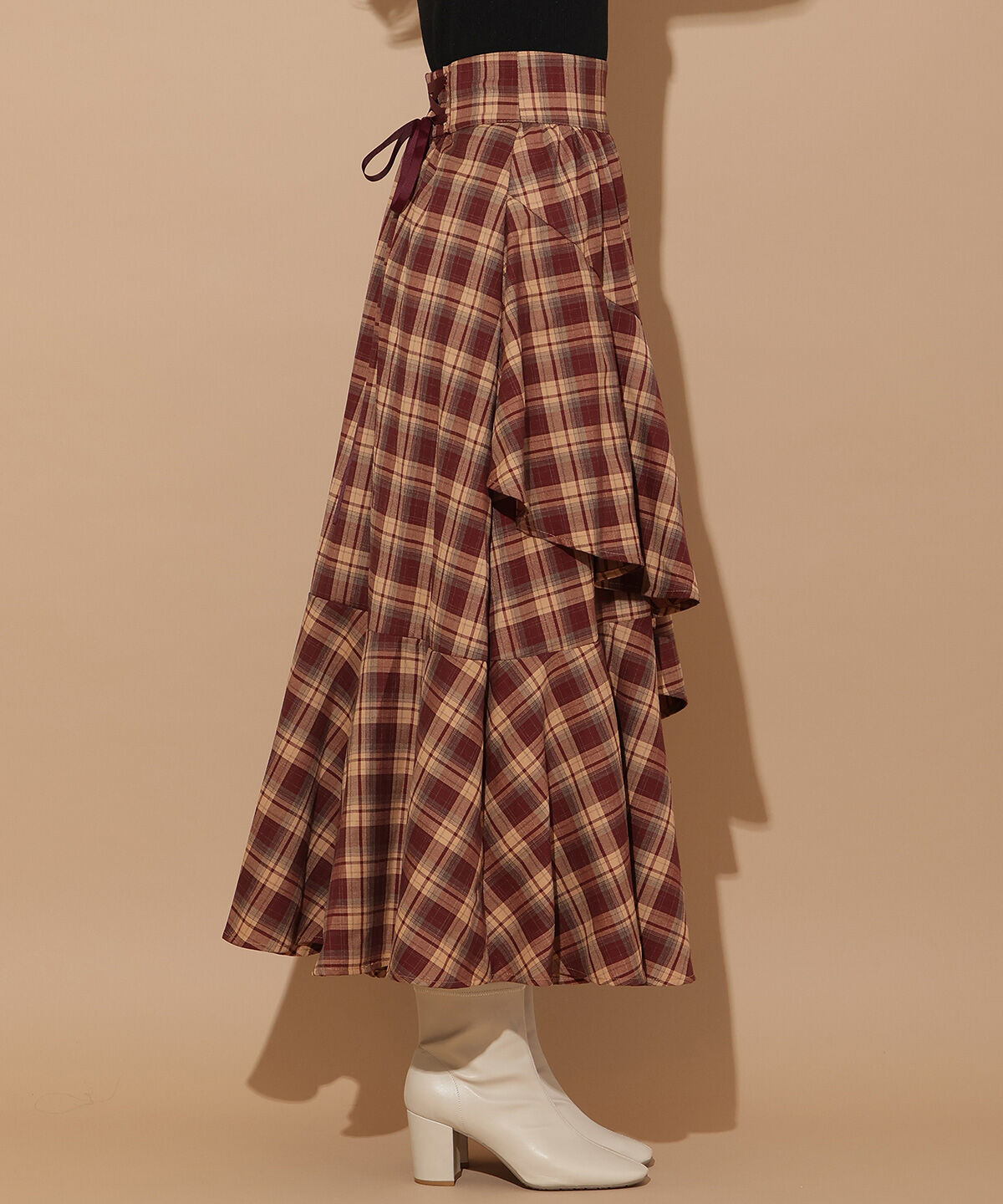 WILLSELECTION「アシメフリルレイヤードスカート」|フレア|