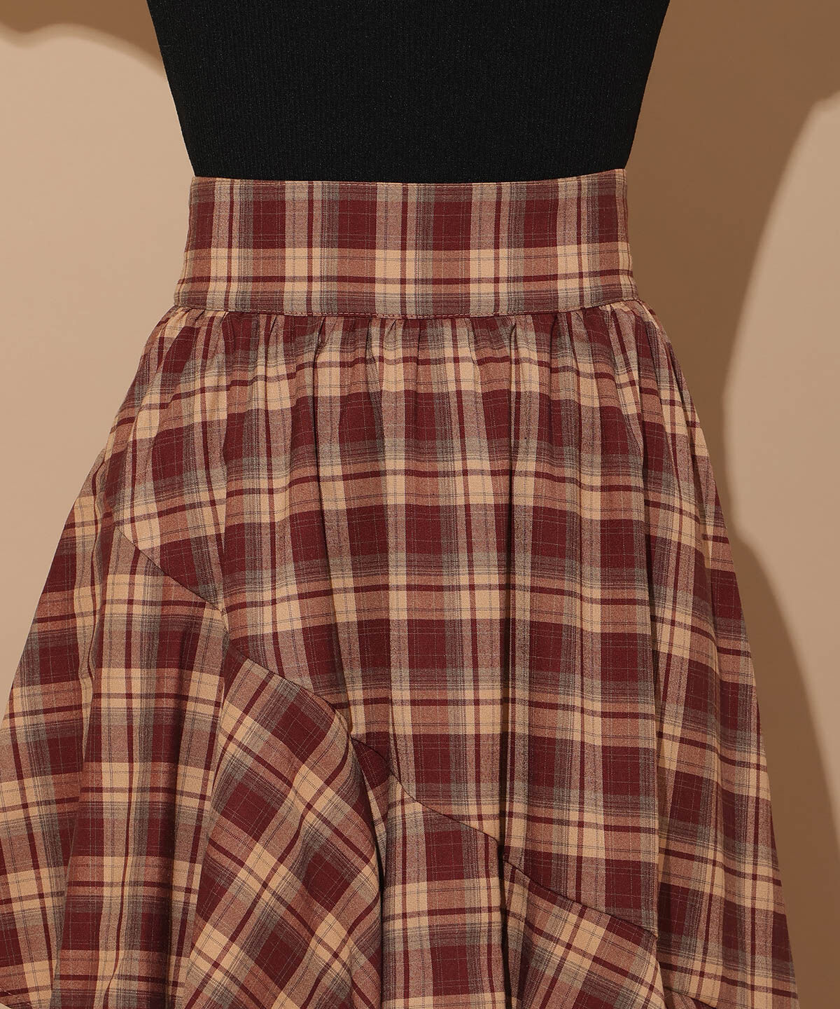 WILLSELECTION「アシメフリルレイヤードスカート」|フレア|