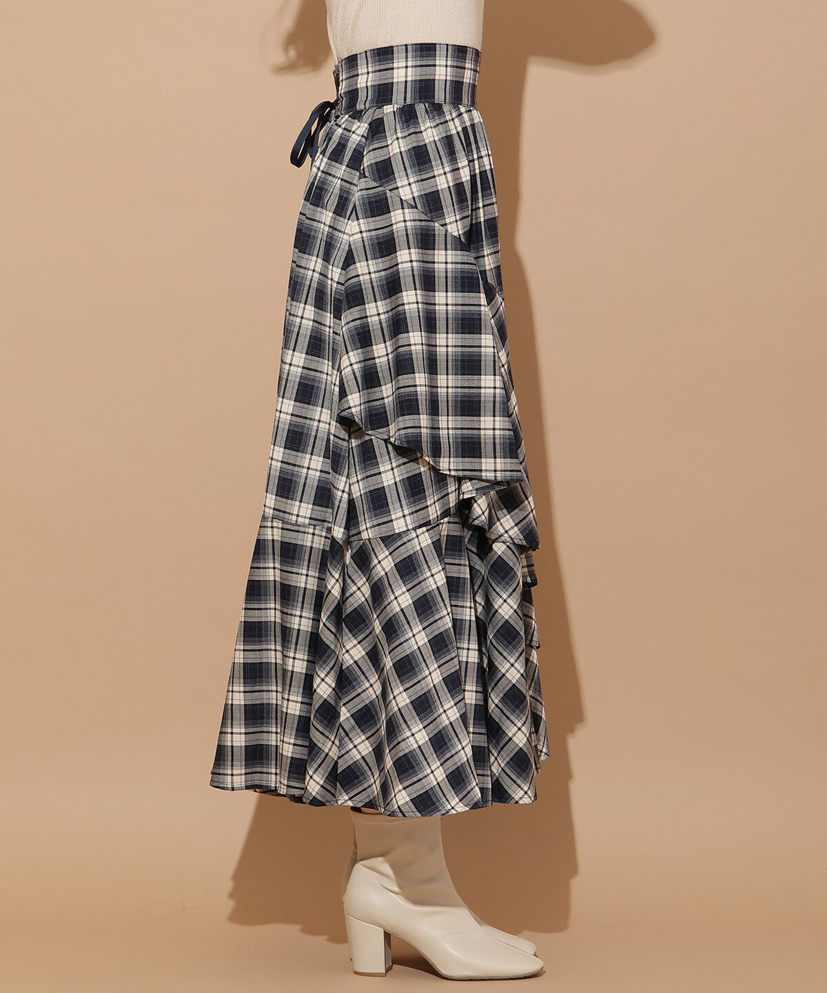 WILLSELECTION「アシメフリルレイヤードスカート」|フレア|