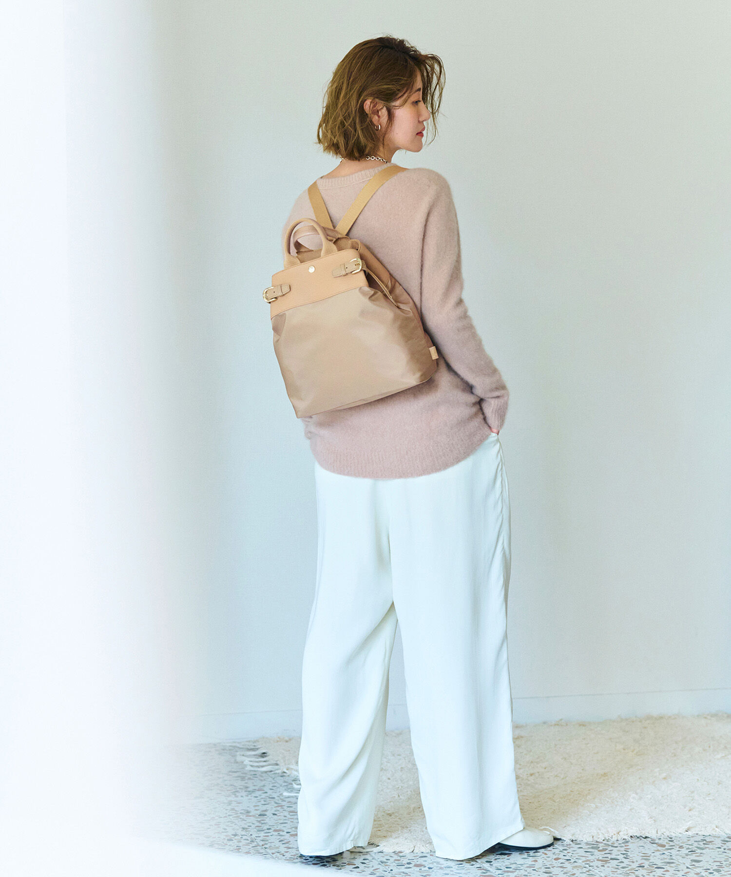 TOPKAPI BREATH「【Breath TOPKAPI】RIPPLE リプル ナイロン コンビ ベルト デザイン 3way リュック / バッグパック」|リュック|