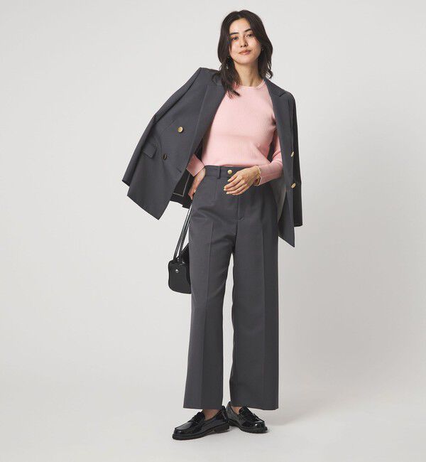 UNITED ARROWS green label relaxing「＜1_OF MINE＞リブ クルーネック プルオーバー ニット ウォッシャブル」|ニット・セーター|