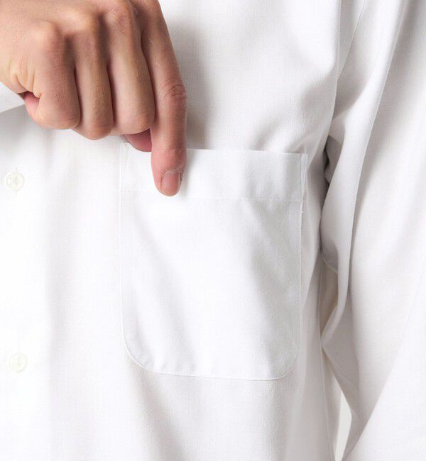 UNITED ARROWS green label relaxing「コットン ヘリンボーン ワイドカラー ドレスシャツ -形態安定-」|シャツ・ブラウス|