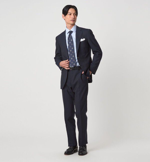 UNITED ARROWS green label relaxing「コットン ヘリンボーン ワイドカラー ドレスシャツ -形態安定-」|シャツ・ブラウス|