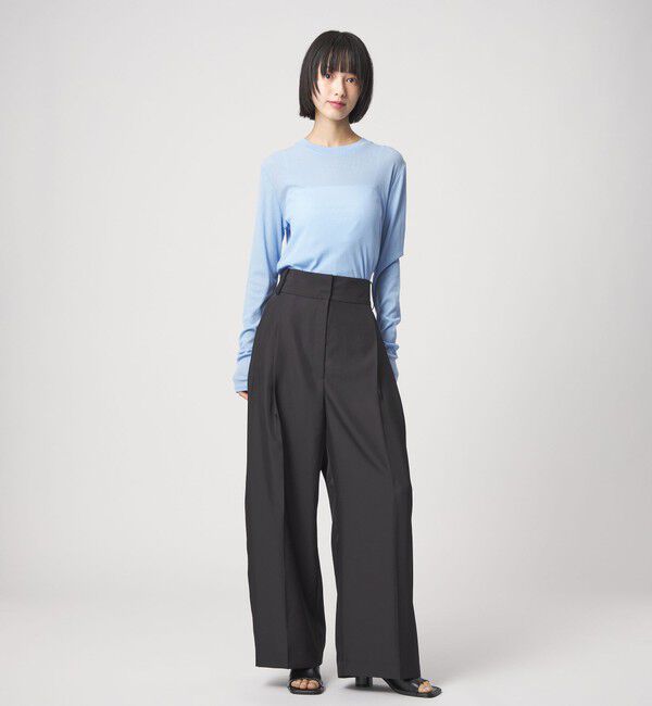 EMMEL REFINES「＜EMMEL REFINES＞EM LT/ツイル 2タック トロミパンツ」|チノ|