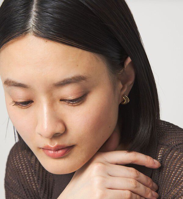 UNITED ARROWS green label relaxing「メタルフレーム マーブル イヤリング」|イヤリング|