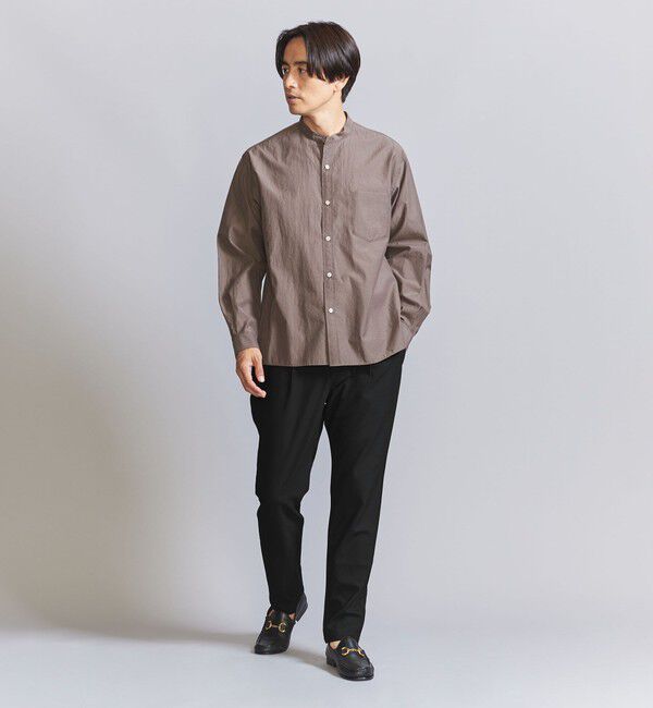 BEAUTY&YOUTH UNITED ARROWS「TR ピンヘッド  1プリーツ イージー パンツ ‐タテ・ヨコストレッチ‐」|チノ|