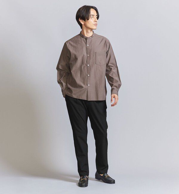 BEAUTY&YOUTH UNITED ARROWS「TR ピンヘッド  1プリーツ イージー パンツ ‐タテ・ヨコストレッチ‐」|チノ|