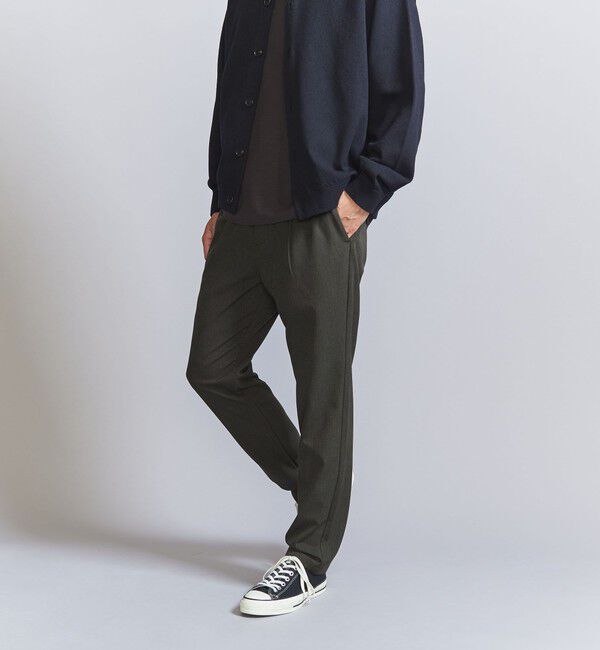 BEAUTY&YOUTH UNITED ARROWS「TR ピンヘッド  1プリーツ イージー パンツ ‐タテ・ヨコストレッチ‐」|チノ|