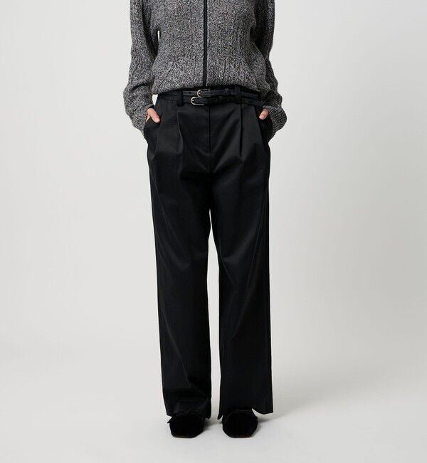 ATTISESSION「＜ATTISESSION＞ベルト 2タック ストレート パンツ 2」|その他|