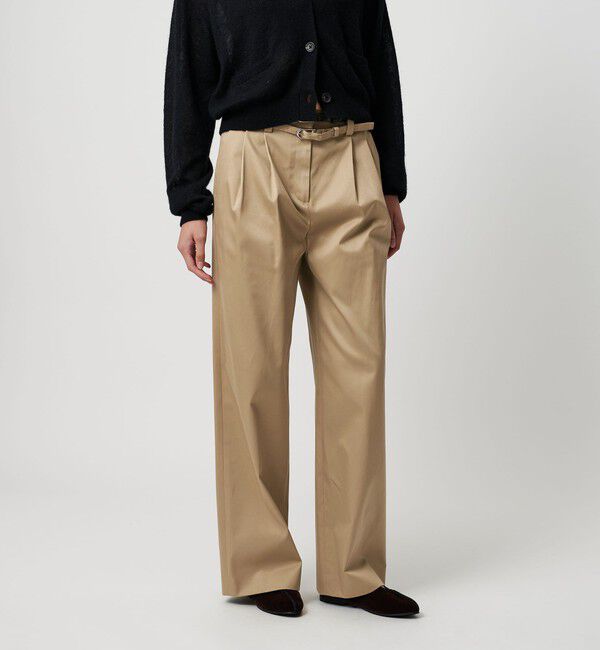 ATTISESSION「＜ATTISESSION＞ベルト 2タック ストレート パンツ 2」|その他|