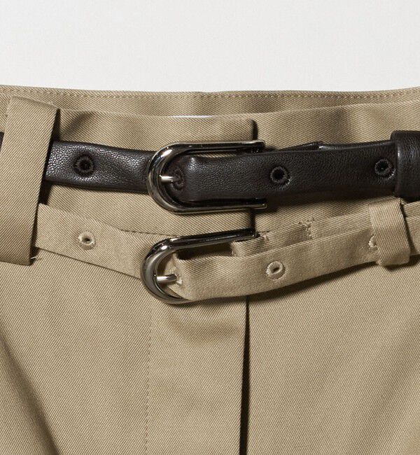 ATTISESSION「＜ATTISESSION＞ベルト 2タック ストレート パンツ 2」|その他|