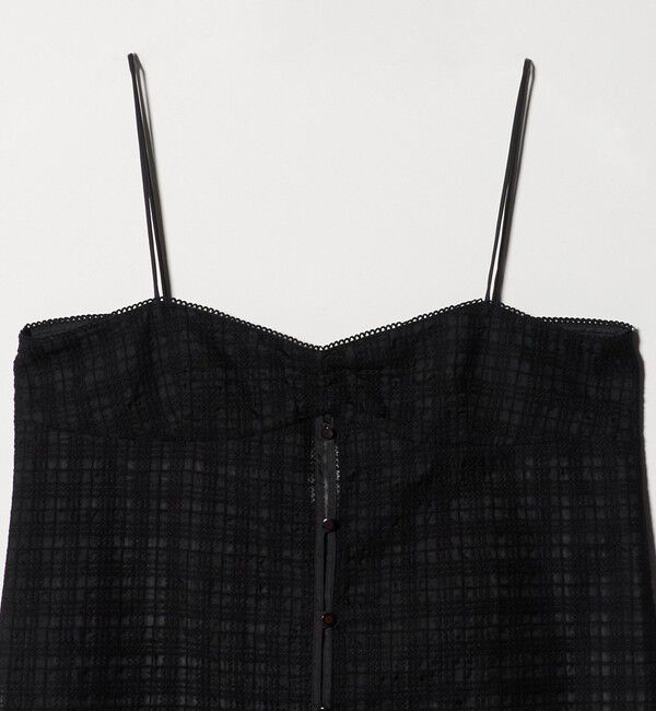 ATTISESSION「＜ATTISESSION＞エンブロイダリー チェック ミニ ドレス 」|ワンピース|