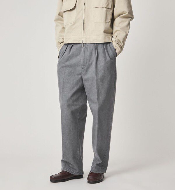 STEVEN ALAN「＜Steven Alan＞ 13.5oz デニム インツープリーツ ドレス トラウザーズ」|スラックス|