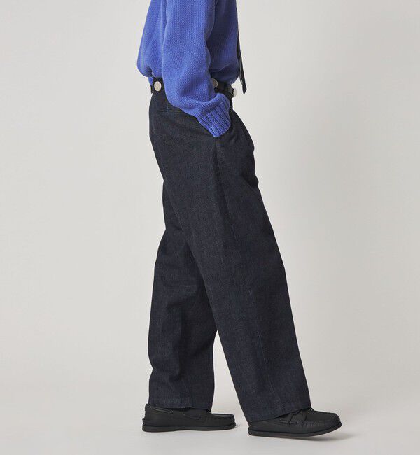 STEVEN ALAN「＜Steven Alan＞ 13.5oz デニム インツープリーツ ドレス トラウザーズ」|スラックス|