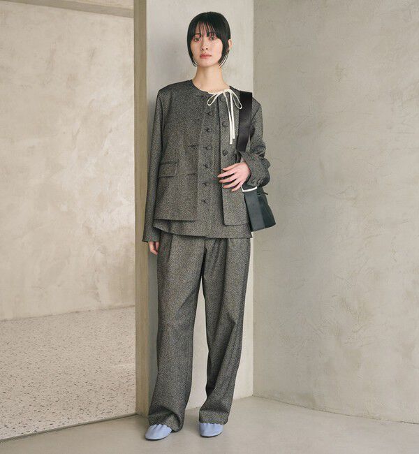 BEAUTY&YOUTH UNITED ARROWS「ツイードライク ノーカラージャケット」|ノーカラージャケット|