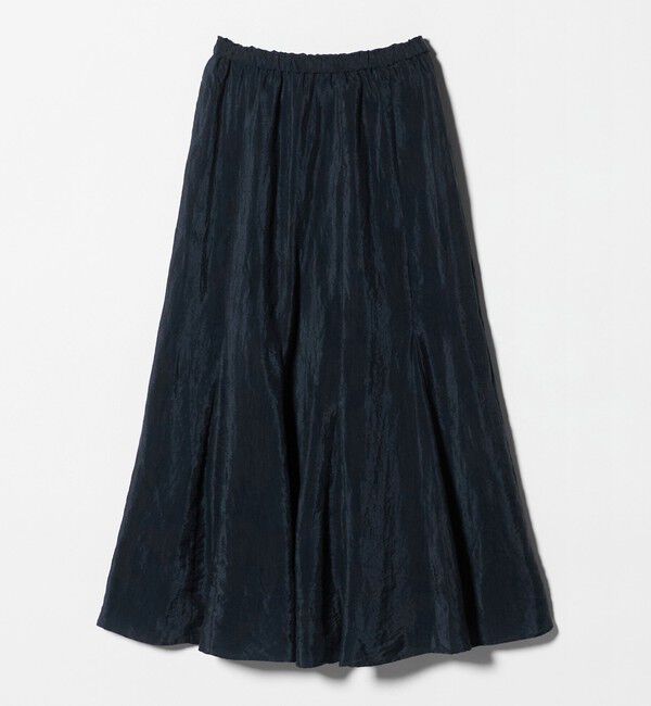 BEAUTY&YOUTH UNITED ARROWS「セルロースナイロン ワッシャーロングスカート ウォッシャブル」|スカート|NAVY