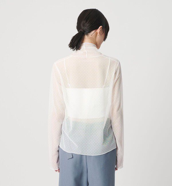 BEAUTY&YOUTH UNITED ARROWS「【WEB限定 Wardrobe DAILY MINIMAL】ドット チュールタートルネックプルオーバー ウォッシャブル」|Tシャツ・カットソー|