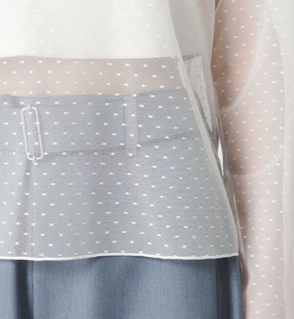 BEAUTY&YOUTH UNITED ARROWS「【WEB限定 Wardrobe DAILY MINIMAL】ドット チュールタートルネックプルオーバー ウォッシャブル」|Tシャツ・カットソー|