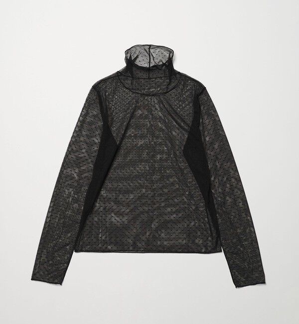 BEAUTY&YOUTH UNITED ARROWS「【WEB限定 Wardrobe DAILY MINIMAL】ドット チュールタートルネックプルオーバー ウォッシャブル」|Tシャツ・カットソー|