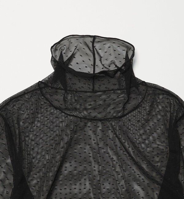 BEAUTY&YOUTH UNITED ARROWS「【WEB限定 Wardrobe DAILY MINIMAL】ドット チュールタートルネックプルオーバー ウォッシャブル」|Tシャツ・カットソー|