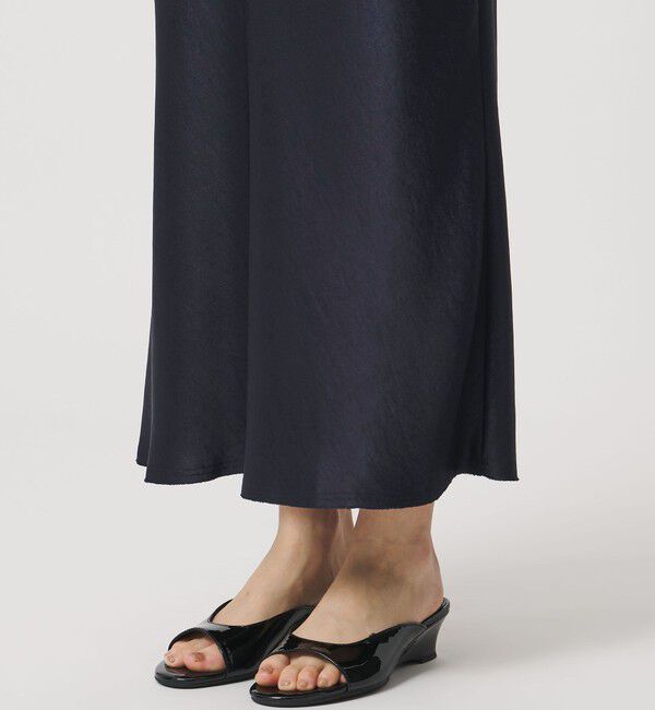 ATTISESSION「＜ATTISESSION＞サテン カットオフ ミディアム スカート」|スカート|