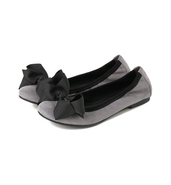 Ray BEAMS 「SEPTEMBER MOON / リボン バレエシューズ ソリッド」|バレエシューズ|