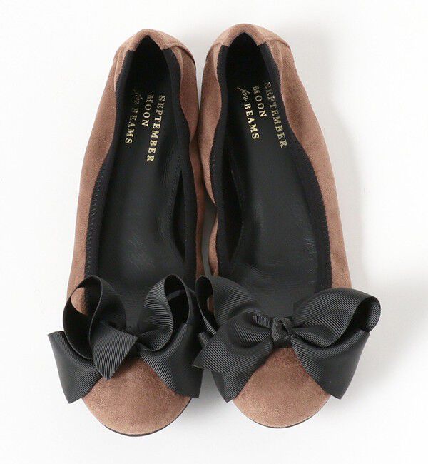 Ray BEAMS 「SEPTEMBER MOON / リボン バレエシューズ ソリッド」|バレエシューズ|