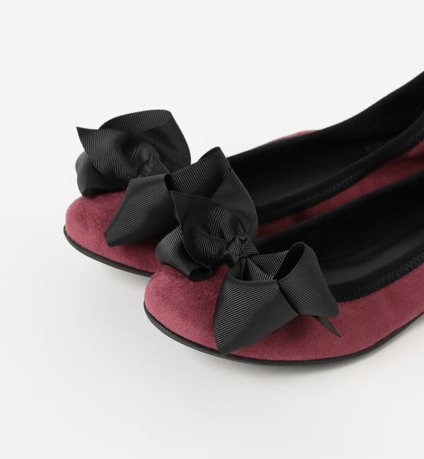 Ray BEAMS 「SEPTEMBER MOON / リボン バレエシューズ ソリッド」|バレエシューズ|