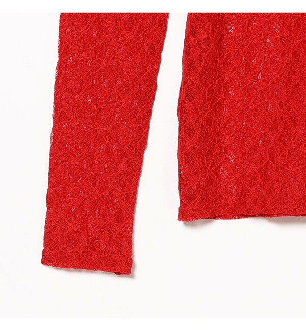 Ray BEAMS 「ストレッチレース クルーネック Tシャツ」|Tシャツ・カットソー|