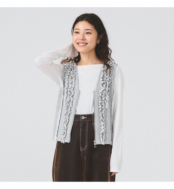 Ray BEAMS 「フリルブレード ウラケ ベスト」|ベスト・ジレ|